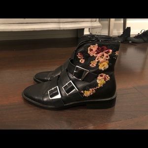 Embroidered Zara Ankle Boot